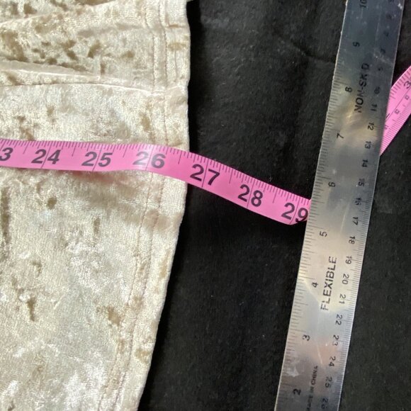 NWT R VIVIMOS Women Velvet V Neck Mini Dress Sz XL Cream Straps Sexy Party 60-12 - Picture 14 of 16